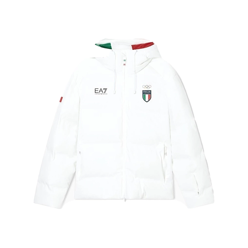 Winter Olympics 2026 Team Italy EA7 Emporio Armani Ski Puffer Jacket For Man