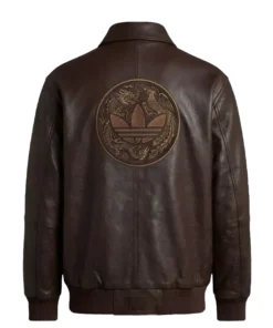 Alternative view of Adidas Chinese New Year Brown Leather Jacket