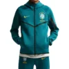 Brazil National Team Nike Tech Fleece Windrunner Green Hoodie