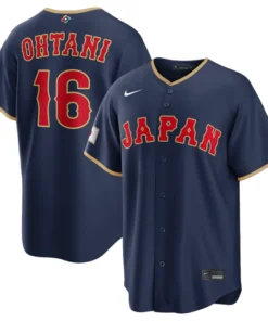 Team Japan Shohei Ohtani Baseball Navy Jersey
