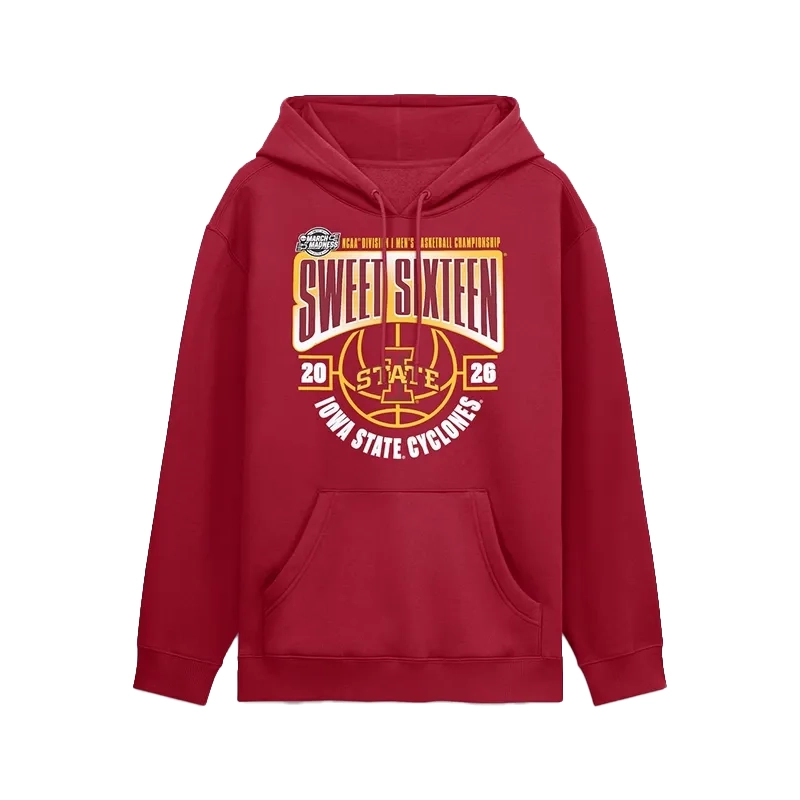 Iowa State Cyclones 2026 NCAA Tournament March Madness Sweet 16 Hoodie