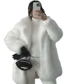 Jarrett Stidham Wife White Fur Coat