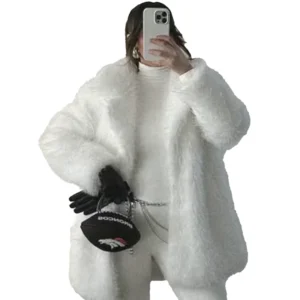 Jarrett Stidham Wife White Fur Coat