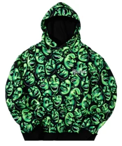 Alternative view of Market X Shrek Iconic Liquid Blue Skull Hoodie