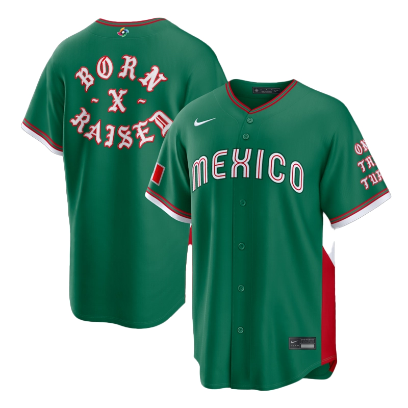 Mexico Baseball Nike x Born x Raised 2026 World Baseball Green Jersey