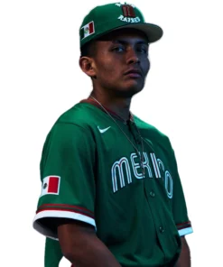 Mexico Baseball Nike x Born x Raised 2026 World Baseball Green Jersey - Image 3
