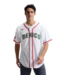 Unisex Nike 2026 World Baseball Mexico Baseball Classic Home Stadium White Jersey