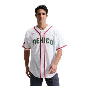 Unisex Nike 2026 World Baseball Mexico Baseball Classic Home Stadium White Jersey