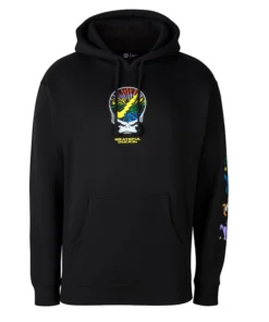 Alternative view of Oregon Ducks Grateful Ducks Rainbow Spiral Hoodie