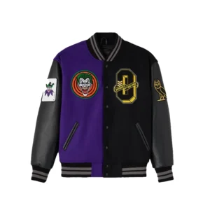 OVO Batman x The Joker Split Varsity Jacket