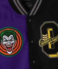 OVO Batman x The Joker Split Varsity Jacket - Image 3