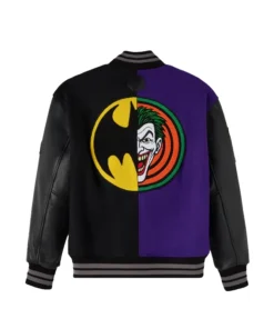 Alternative view of OVO Batman x The Joker Split Varsity Jacket