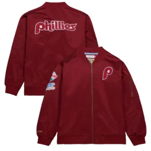 Philadelphia Phillies Vintage Logo Maroon Jacket