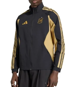 LAFC adidas 2026 Anthem Raglan Black Full-Zip Jacket