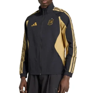 LAFC adidas 2026 Anthem Raglan Black Full-Zip Jacket