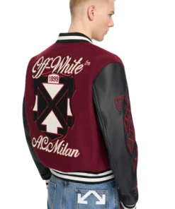 Off White Ac Milan Varsity 2026 Jacket - Image 4
