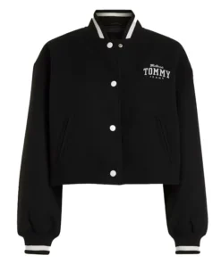 Alternative view of Tommy Hilfiger Padded Cropped Varsity Bomber Jacket