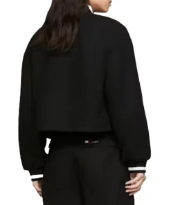 Tommy Hilfiger Padded Cropped Varsity Bomber Jacket - Image 3