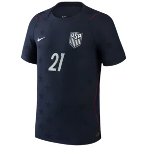Timothy Weah USMNT Match Away Soccer Jersey