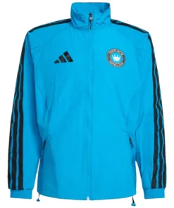 Charlotte FC adidas 2026 Anthem Blue Raglan Jacket - Image 3