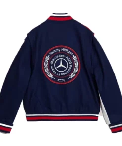 Alternative view of Tommy x Mercedes F1 x CR Varsity Jacket