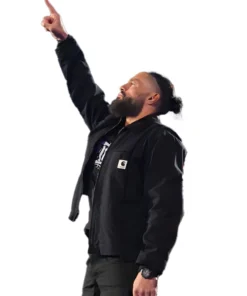 WWE 2026 Roman Reigns Sacai X Carhartt Black Jacket - Image 3