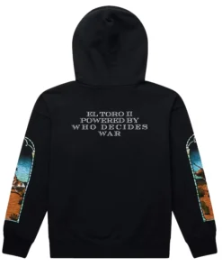 Alternative view of Who Decides War x EST Gee Stained Glass Hoodie