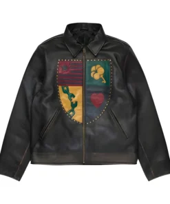 Alternative view of Denim Tears Libertas Crest Leather Jacket