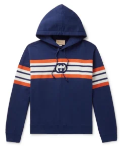 GUCCI Logo Blue Hoodie