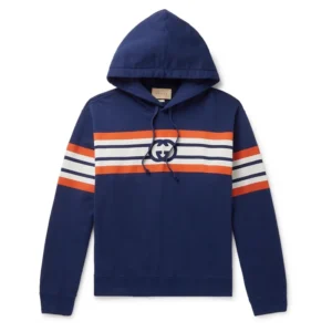 GUCCI Logo Blue Hoodie