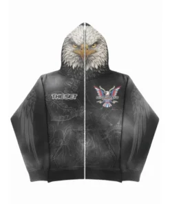 Jim Jones Eagle Head Full Zip-Up Hoodie