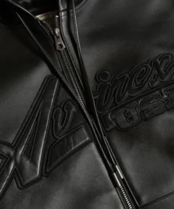 Avirex Script Nappa Leather Hoodie - Image 3