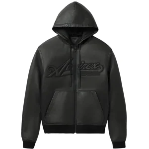 Avirex Script Nappa Leather Hoodie