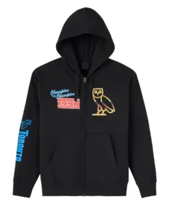 OVO x WWE Wrestlemania VI Full-Zip Black Hoodie