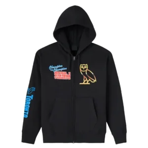 OVO x WWE Wrestlemania VI Full-Zip Black Hoodie