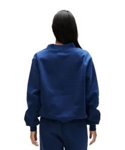 Parke Vintage Denim Varsity Mockneck Sweatshirt - Image 3