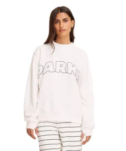 Alternative view of Parke x Target Mockneck White Sweatshirt