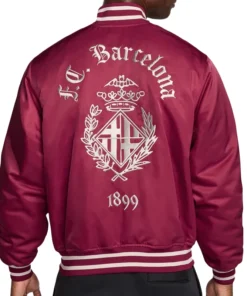 Alternative view of FC Barcelona Red Barca Varsity Jacket