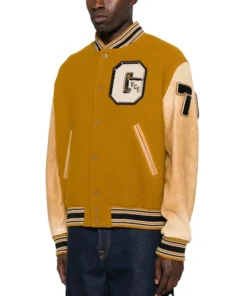 Golden Goose Leather Sleeved Jacket