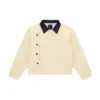 Shinzo 15oz Beige Canvas Cowhide Collar Workwear Jacket