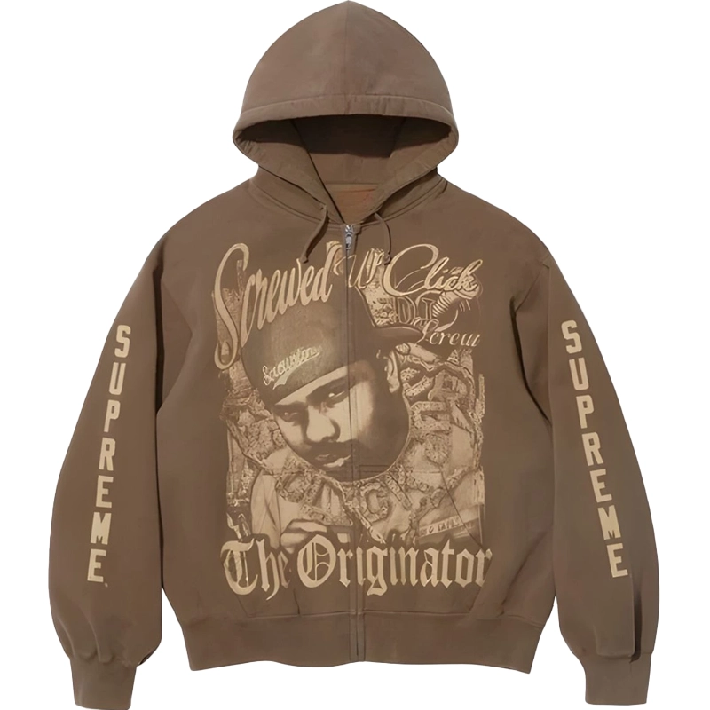 Supreme x DJ Screw SS26 Zip Up Hooded Sweatshirt
