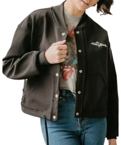 The Rolling Stones Black Varsity Jacket