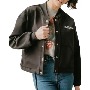 The Rolling Stones Black Varsity Jacket