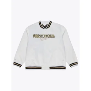 WWE WrestleMania 42 White Satin Jacket