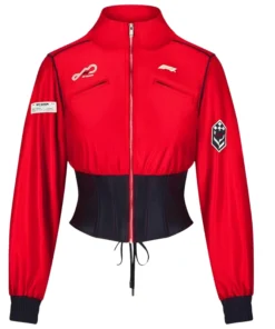 F1 Red Cropped Track Jacket