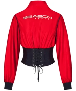 Alternative view of F1 Red Cropped Track Jacket