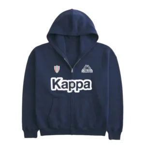 Hollister x Kappa Boxy Zip-Up Logo Graphic Hoodie