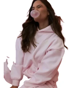 Pink Palm Puff Lacy Hoodie - Image 3