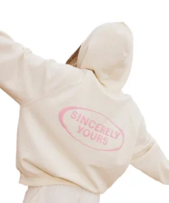 Sincerely Yours Cream Hoodie - Image 3