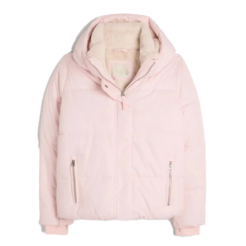 Women Hollister Pink Puffer Jacket